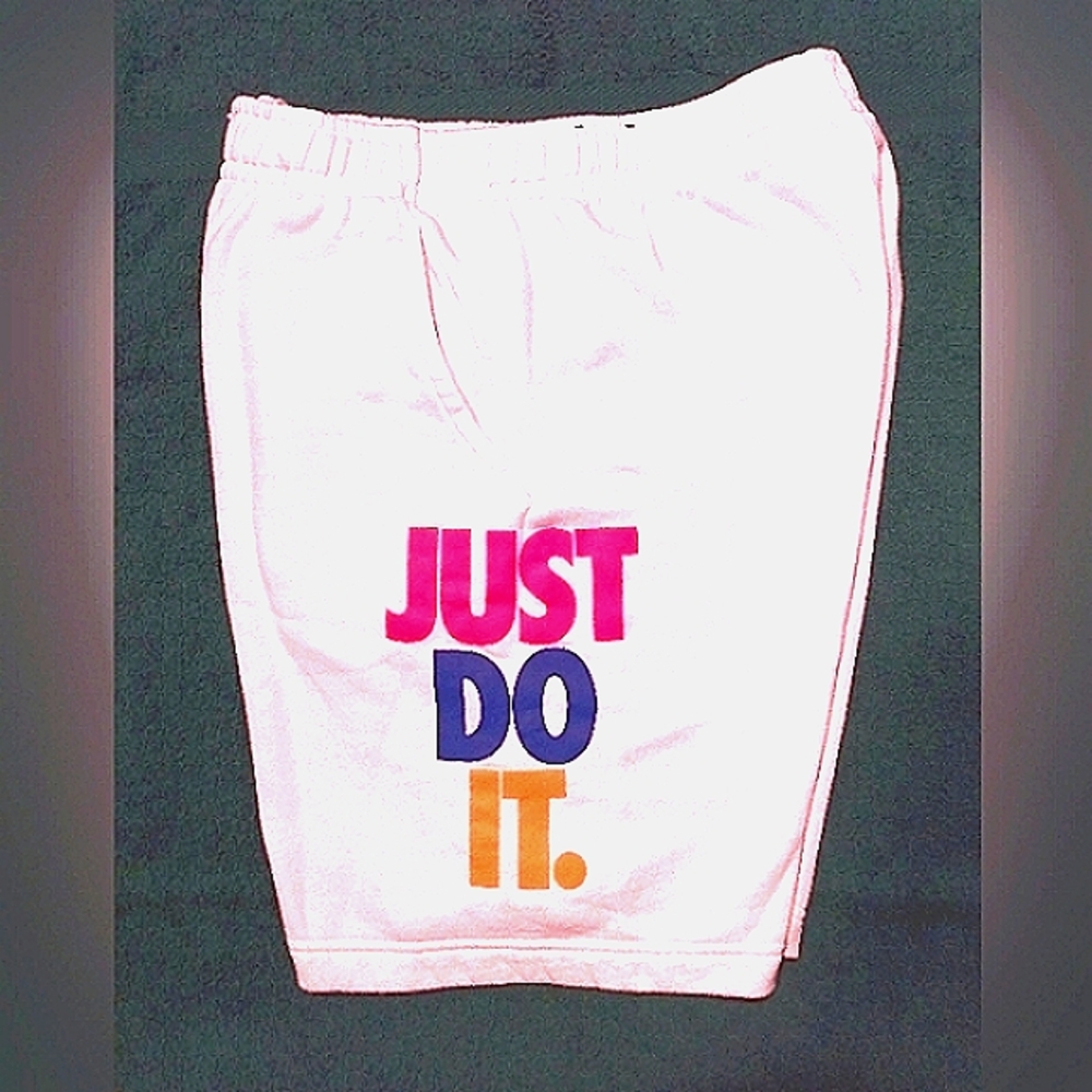 Vintage NIKE JUST DO IT Pete Sampras 90s Athletic Cotton White Sweat Shorts